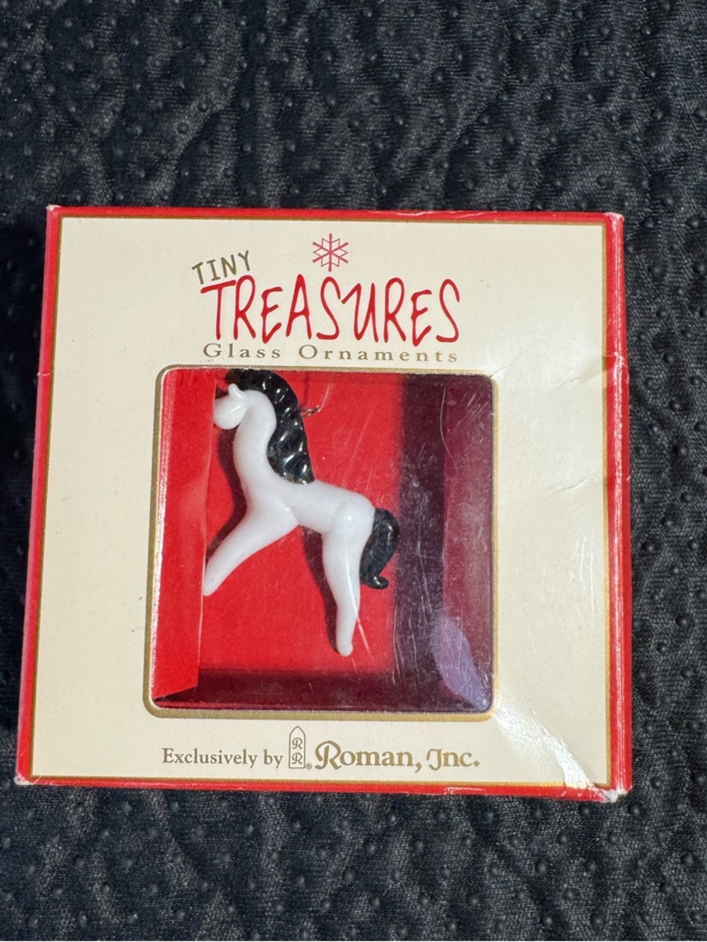 VINTAGE- Roman Inc. Tiny Treasures Czech Glass Ornament - Giraffe